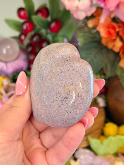 Pastel purple sea jasper heart
