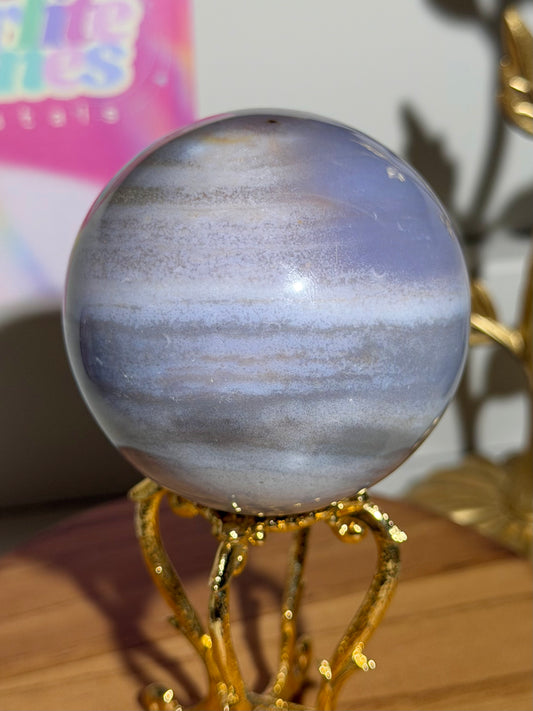 Pastel lilac sea jasper sphere