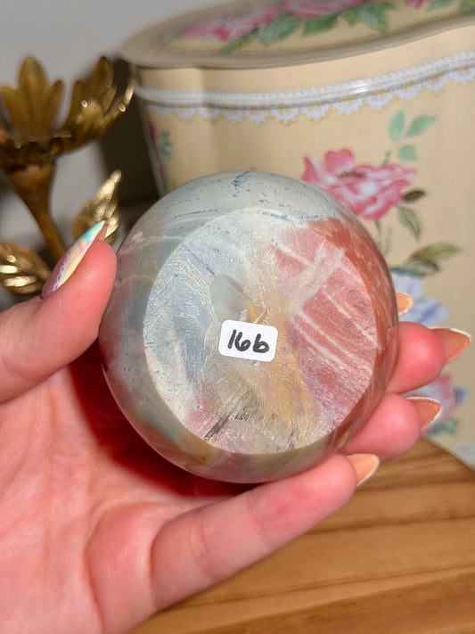 Pastel polychrome jasper bowl 16B