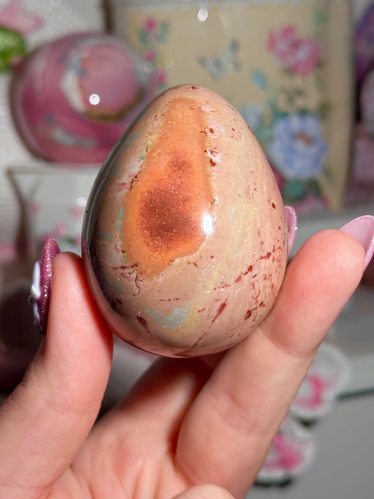 Pink polychrome egg