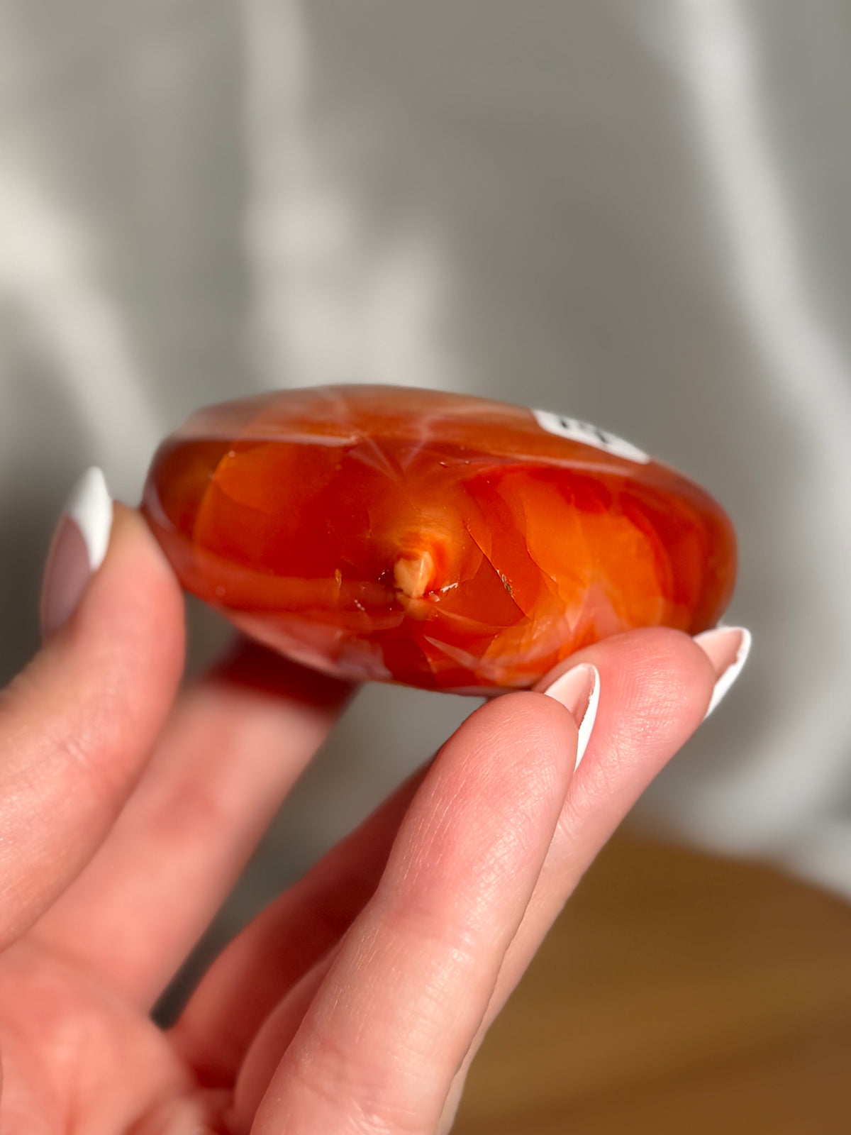 Funky banded carnelian heart