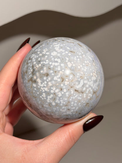 Periwinkle orby sea jasper sphere *Personal collection release