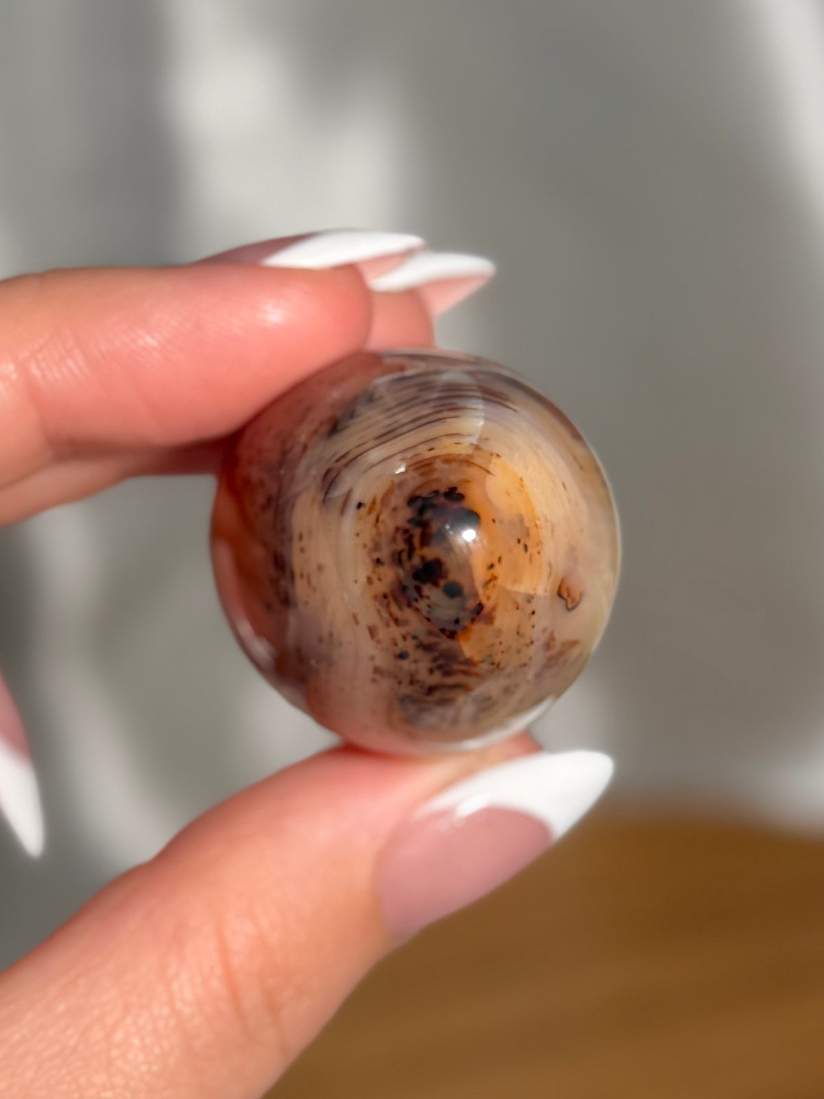 Speckled “koi fish” carnelian egg