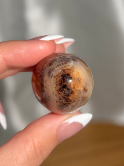 Speckled “koi fish” carnelian egg