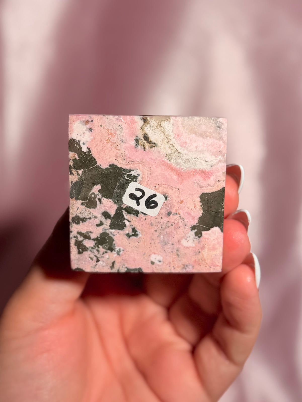 Peruvian Pink Rhodonite Pyramid