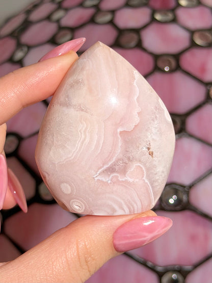 Flower agate x pink amethyst flame