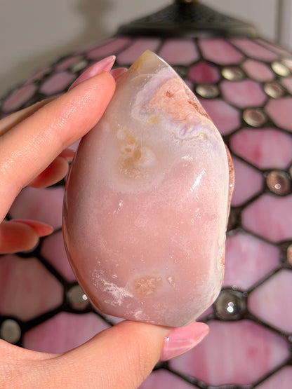 Flower agate x pink amethyst flame