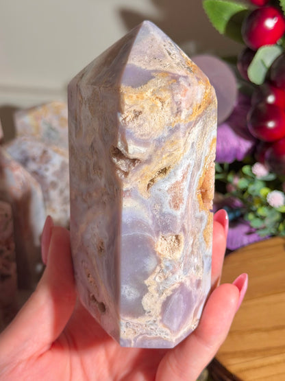 Pastel pink amethyst tower from Brazil
