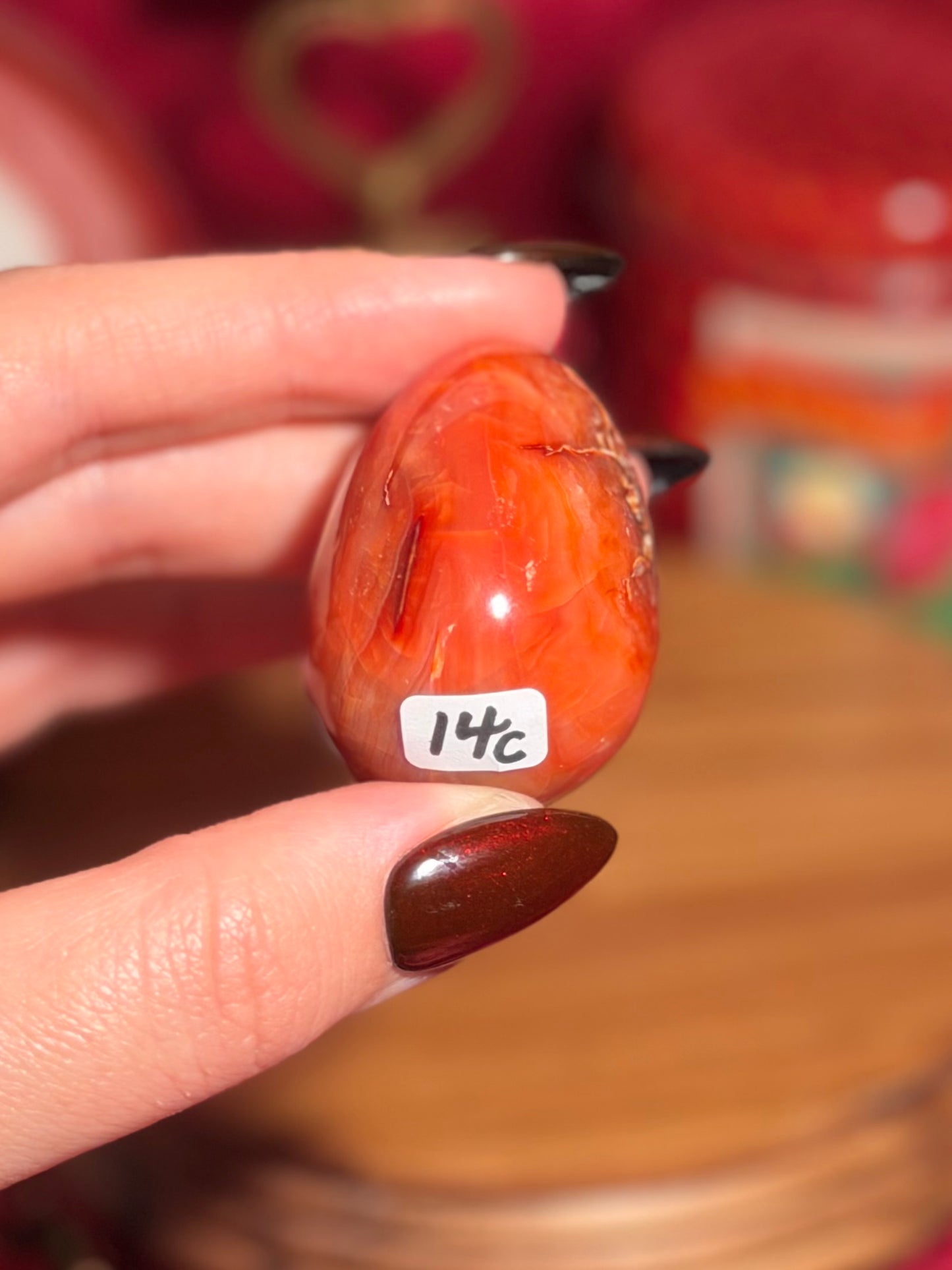 Toasty strawberry carnelian egg
