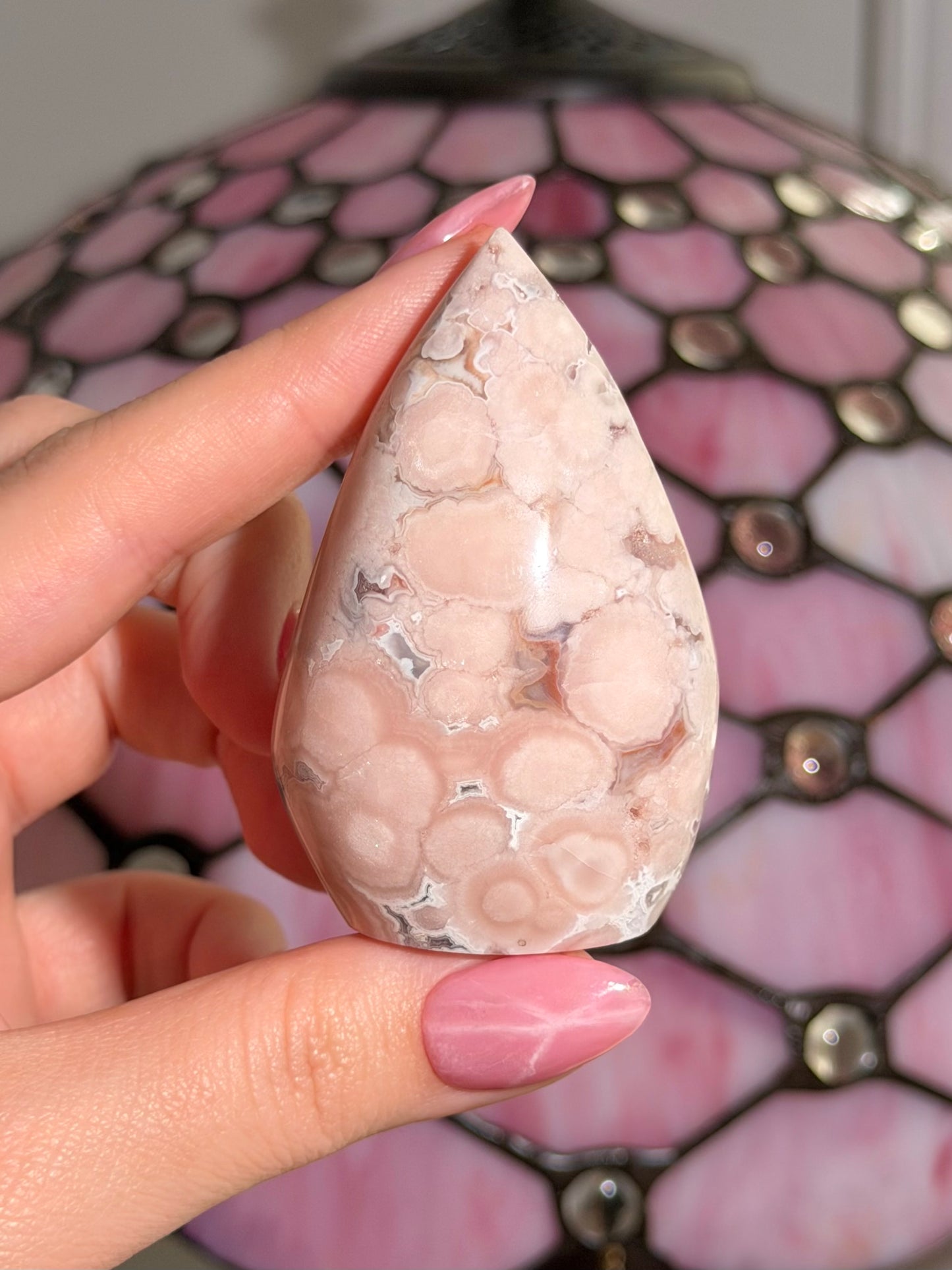 Flower agate x pink amethyst flame