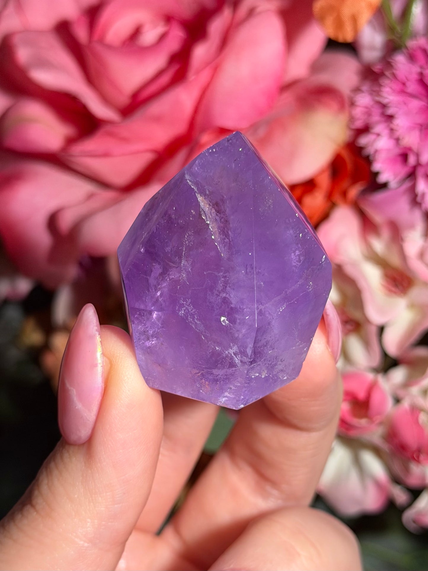 Purple phantom amethyst tower from Brazil