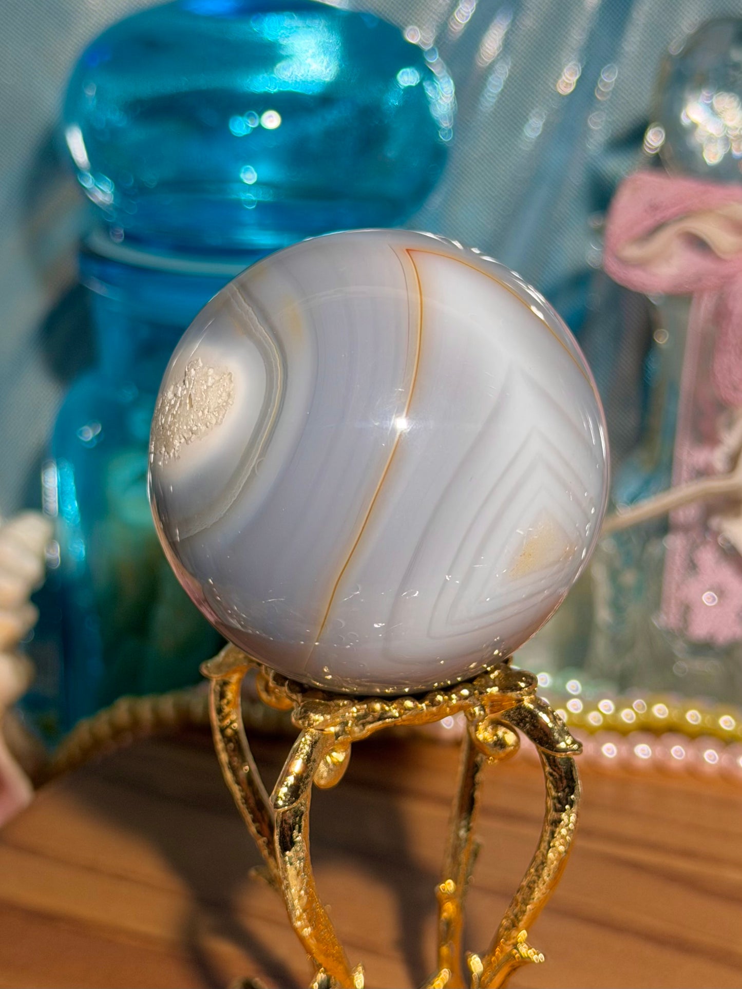 Orca agate sphere from Madagascar