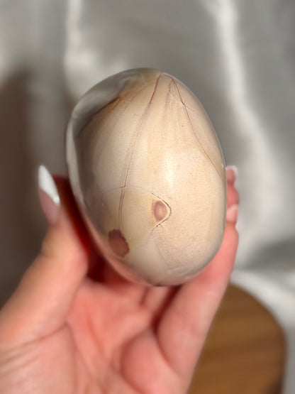 Pale pink polychrome jasper freeform *natural cracks