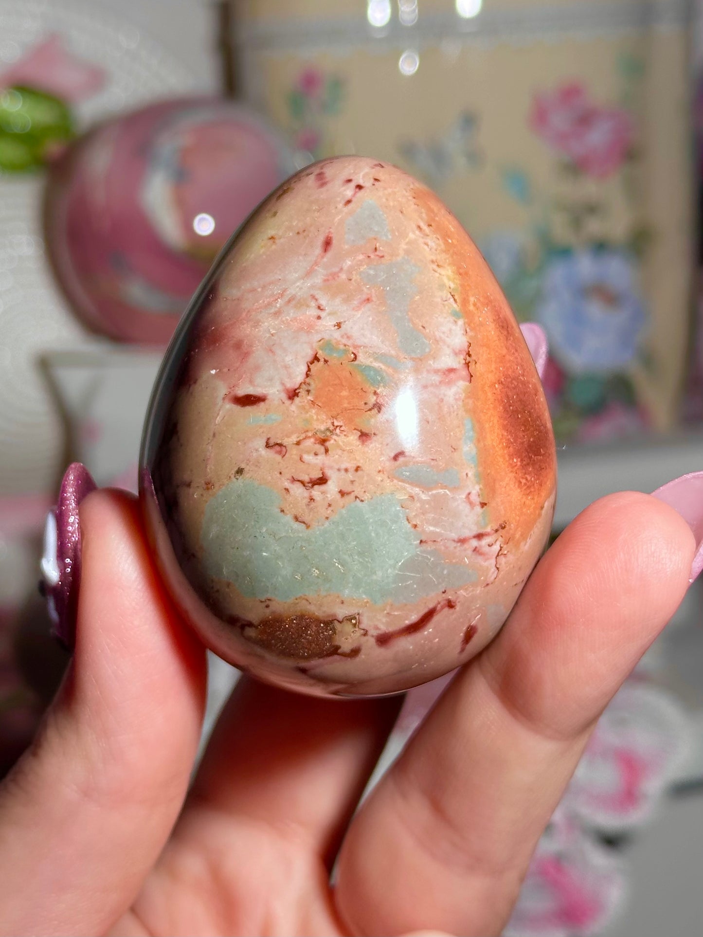 Pink polychrome egg