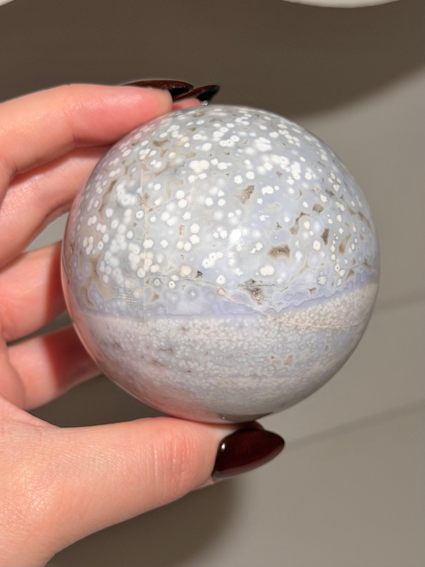 Periwinkle orby sea jasper sphere *Personal collection release
