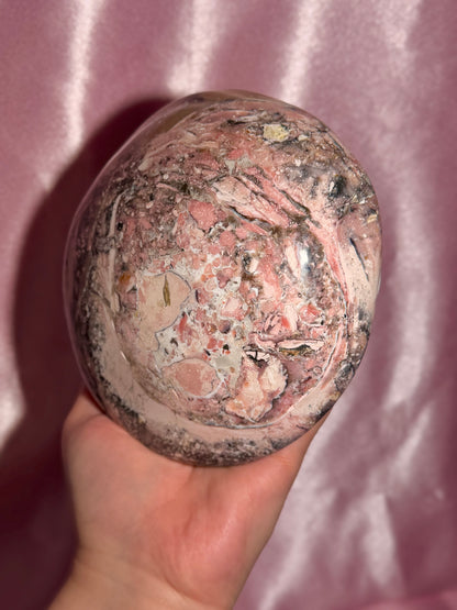 Peruvian Pink Opal "UFO" Oversized Palmstone