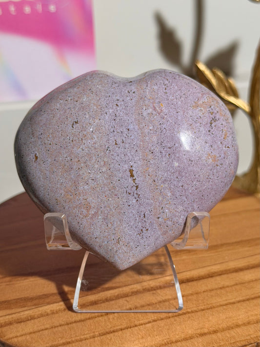 Pastel purple sea jasper heart