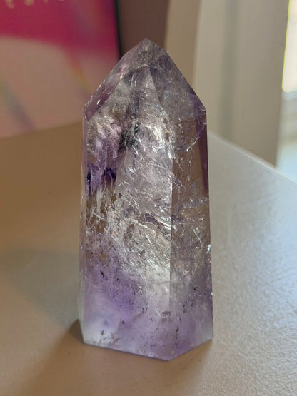 Purple phantom amethyst tower from Brazil