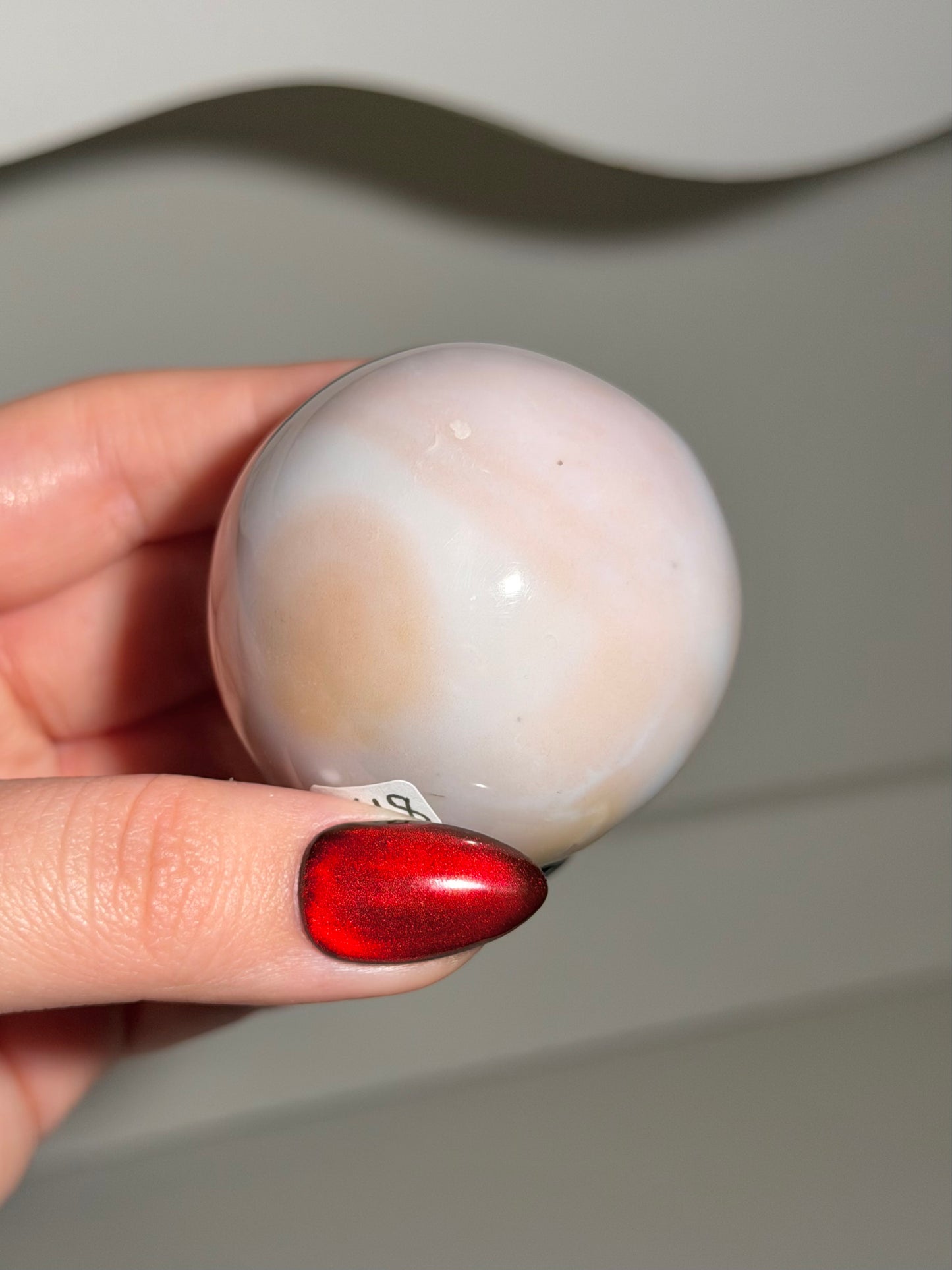 Baby pink pastel sea jasper sphere *Personal collection release