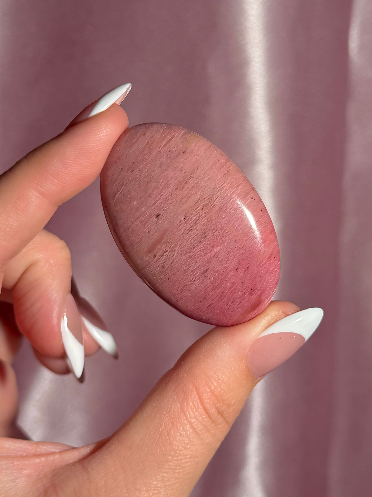 Pink Petrified Wood Palmstone ⟢ Intuitively Selected