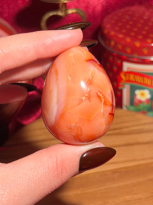 Peachy pastel carnelian egg