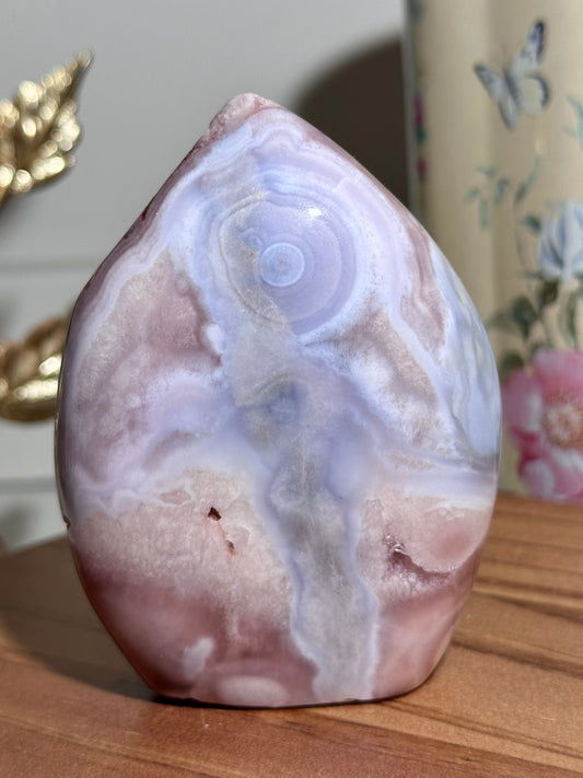 Pastel pink amethyst x flower agate freeform