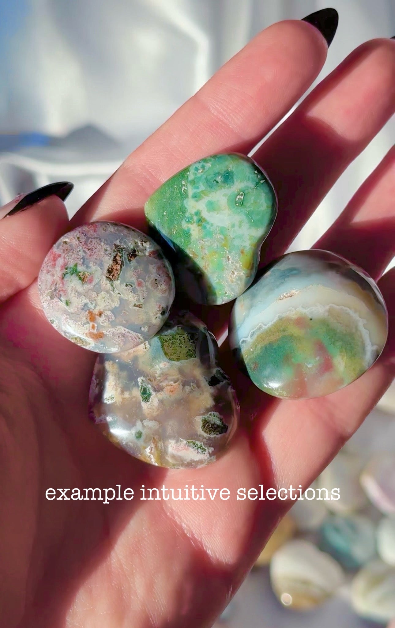 Sea jasper cookies & hearts - intuitively selected