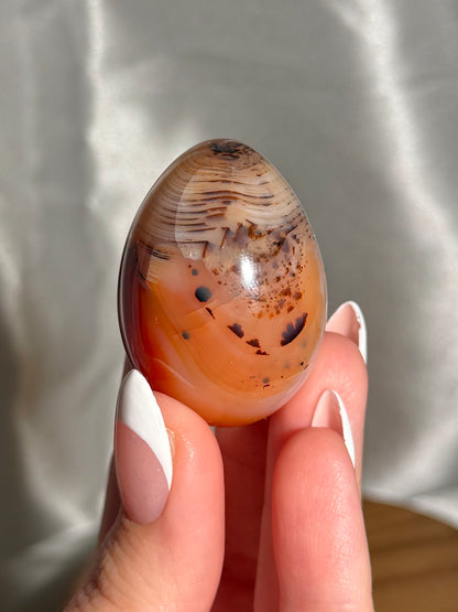 Speckled “koi fish” carnelian egg
