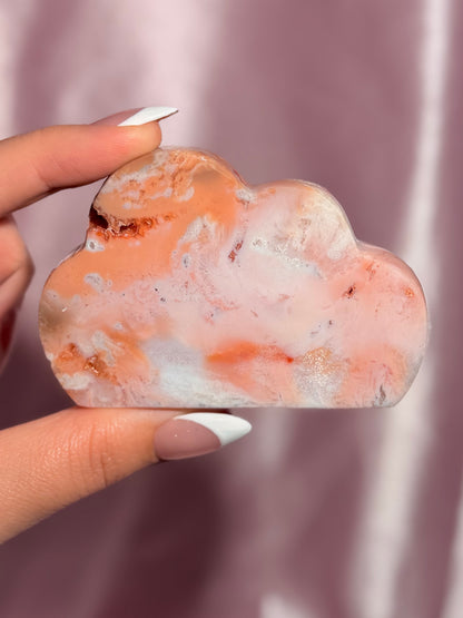 Indonesian Pink Carnelian Cloud Carving (E)