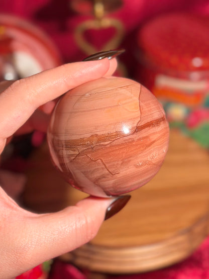Desert rose polychrome jasper sphere