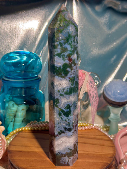 Moss agate tower 63B