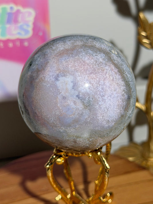 Pastel lilac sea jasper sphere