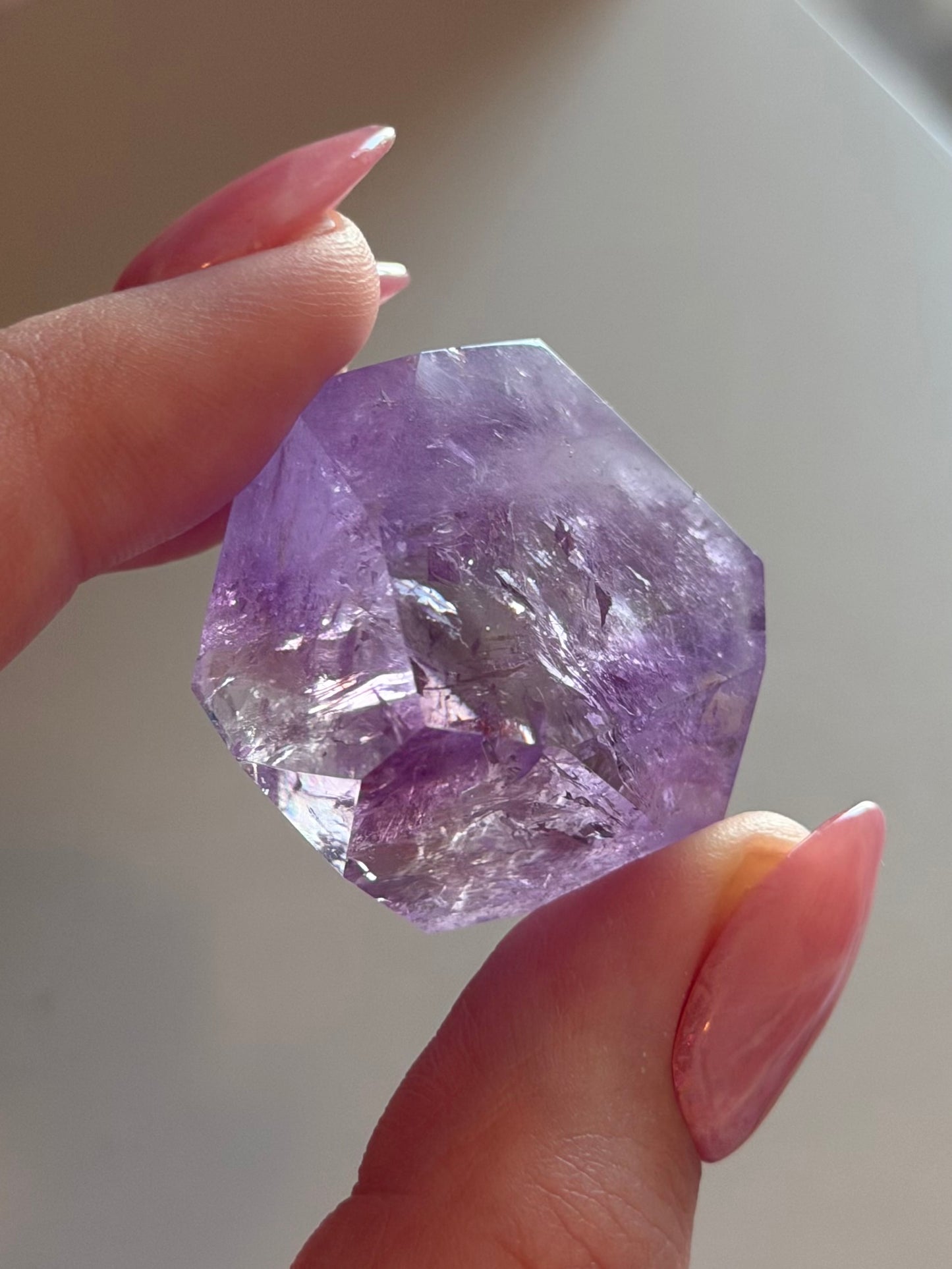 Purple phantom amethyst tower from Brazil