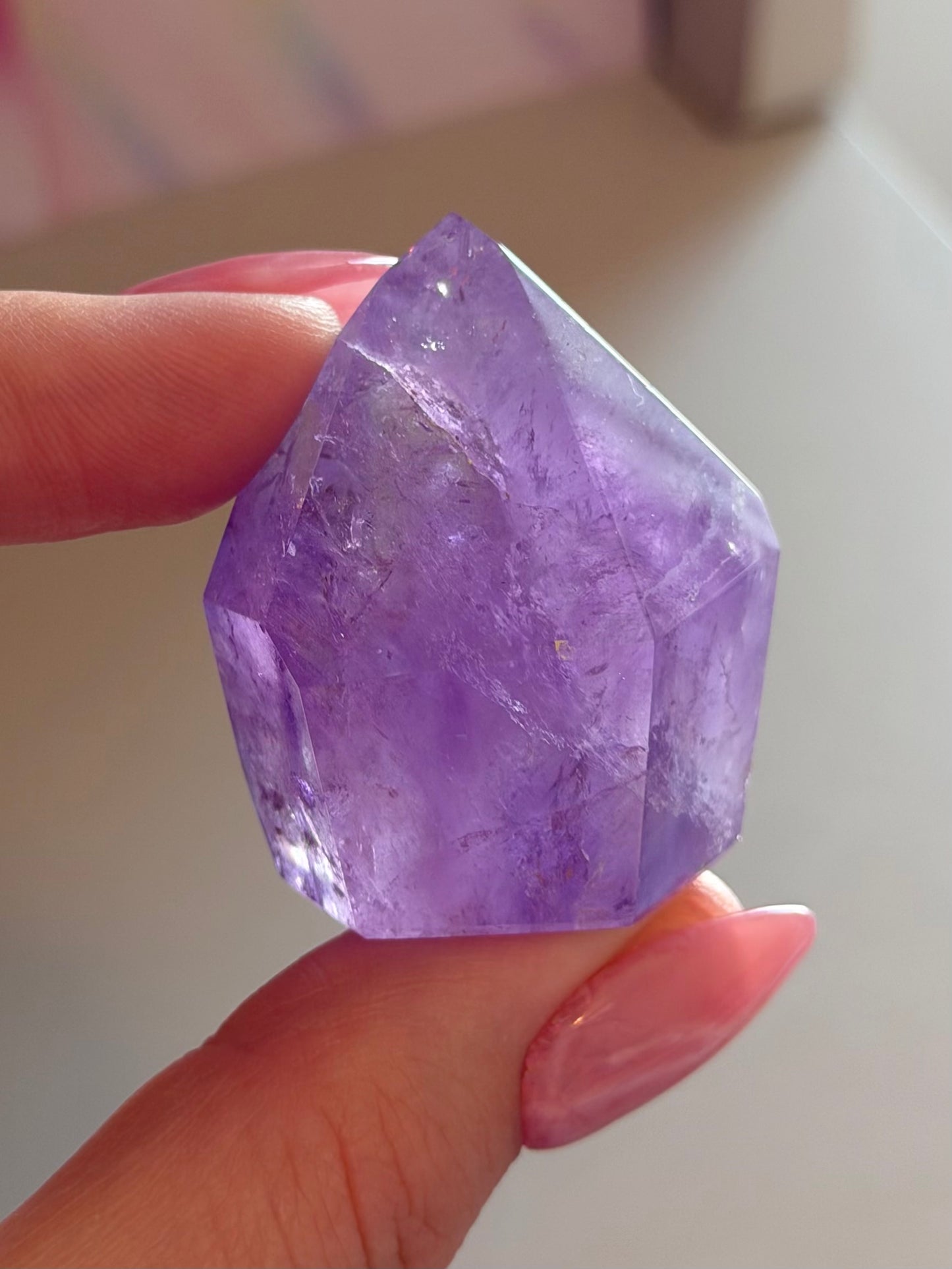 Purple phantom amethyst tower from Brazil