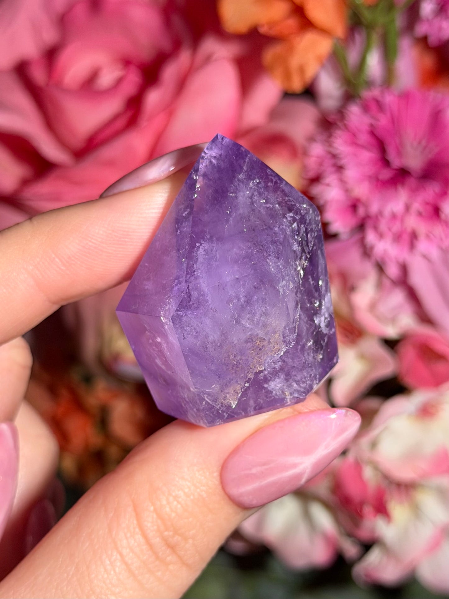 Purple phantom amethyst tower from Brazil