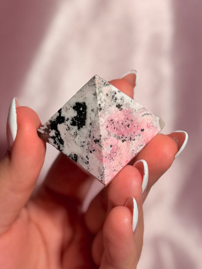 Peruvian Pink Rhodonite Pyramid
