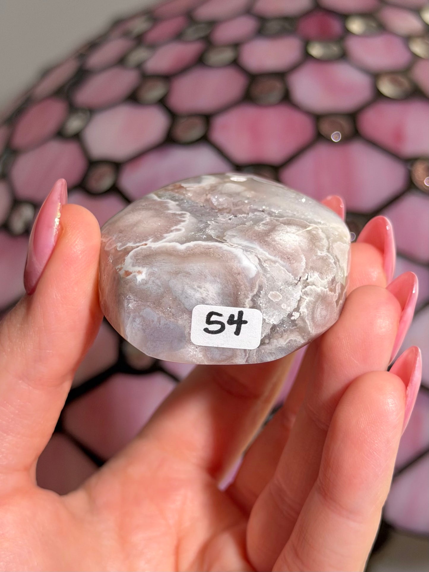 Flower agate x pink amethyst flame