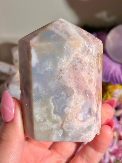 Pastel pink amethyst tower from Brazil