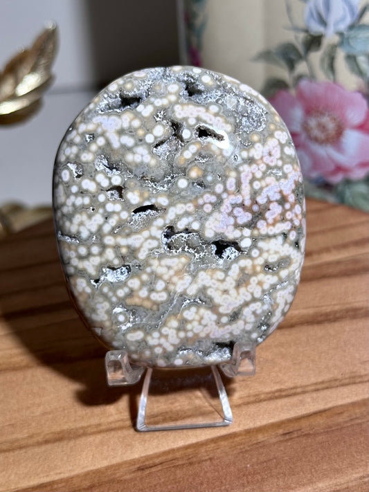 Sage green Ocean jasper palmstone 33B