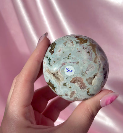 Cosmic sea jasper palmstone - large