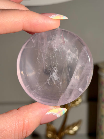 Purple rose quartz bowl or sphere display 20A
