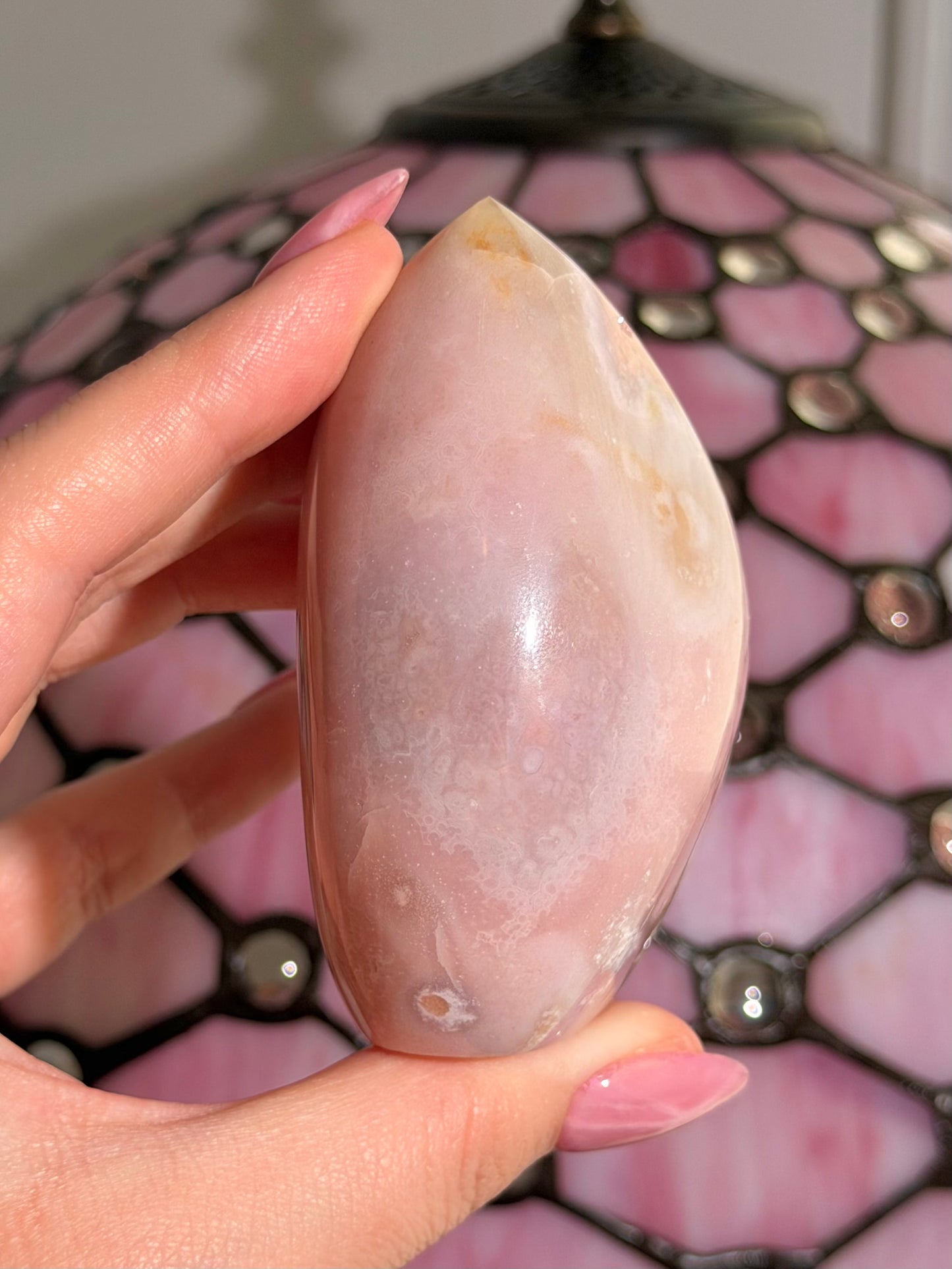 Flower agate x pink amethyst flame