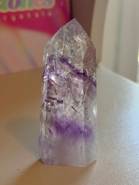Purple phantom amethyst tower from Brazil