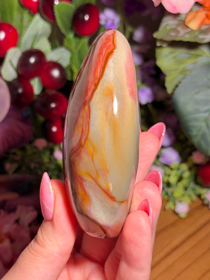 Pastel blue polychrome jasper freeform