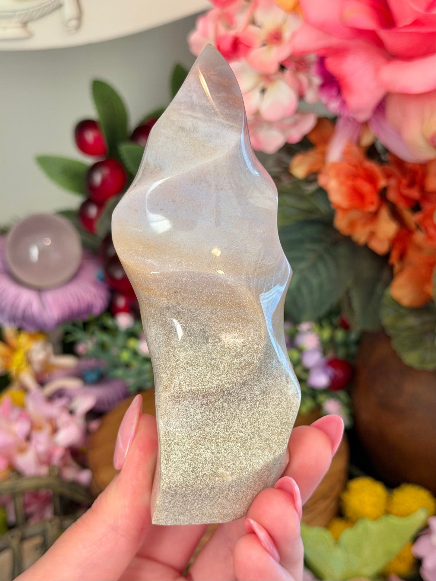 Pastel orby lilac sea jasper flame