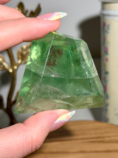 Green fluorite freeform from China