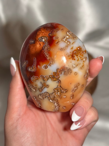 Mossy carnelian freeform
