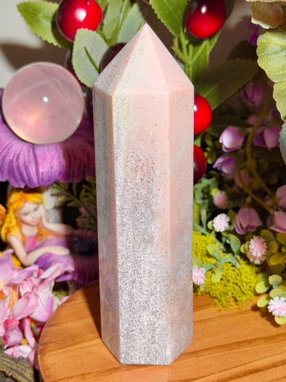 Pastel pink orby sea jasper tower