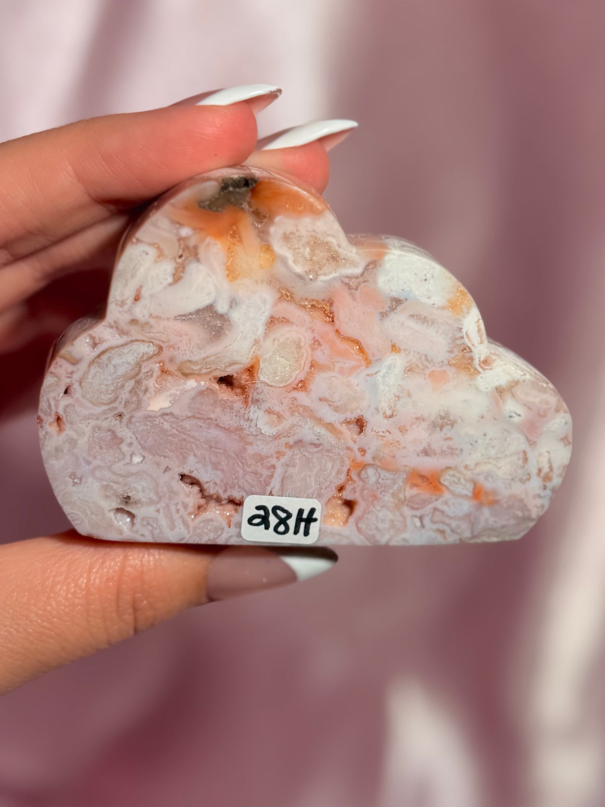 Indonesian Pink Carnelian Cloud Carving (H)