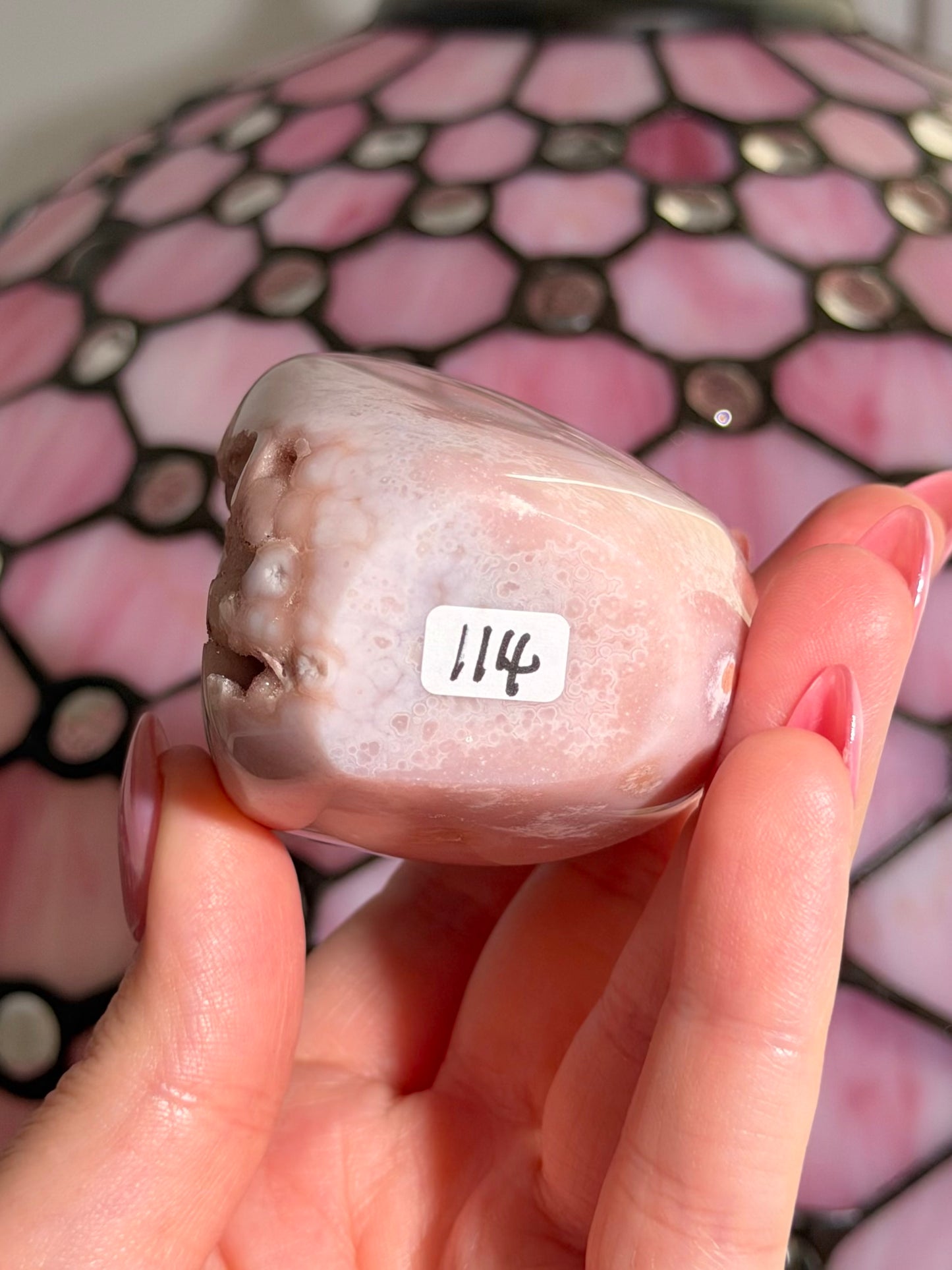 Flower agate x pink amethyst flame
